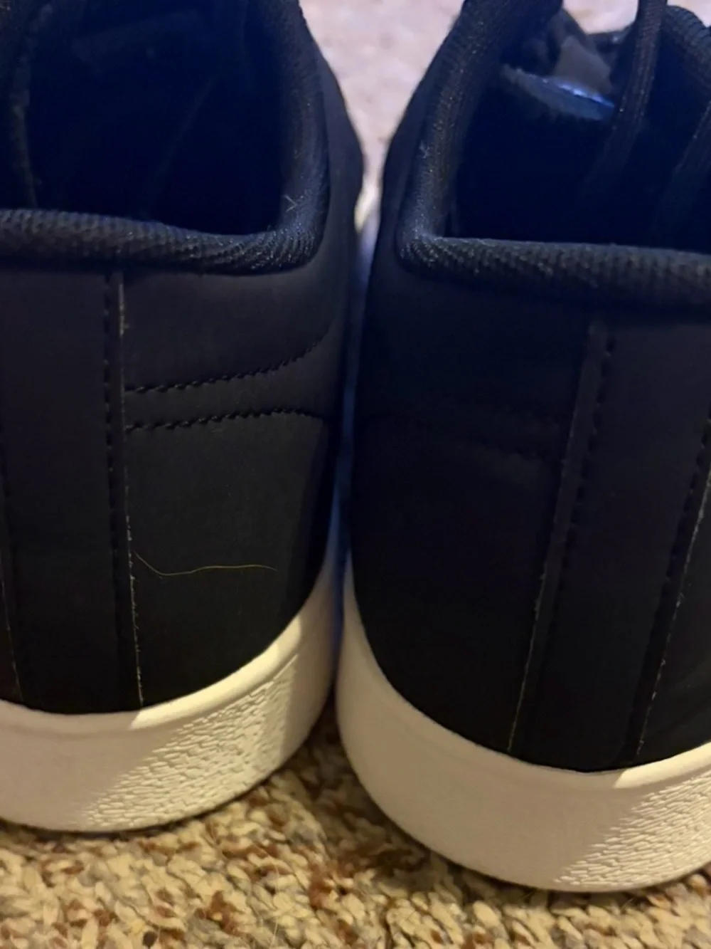 adidas Men's Black Sneakers with White Sole
